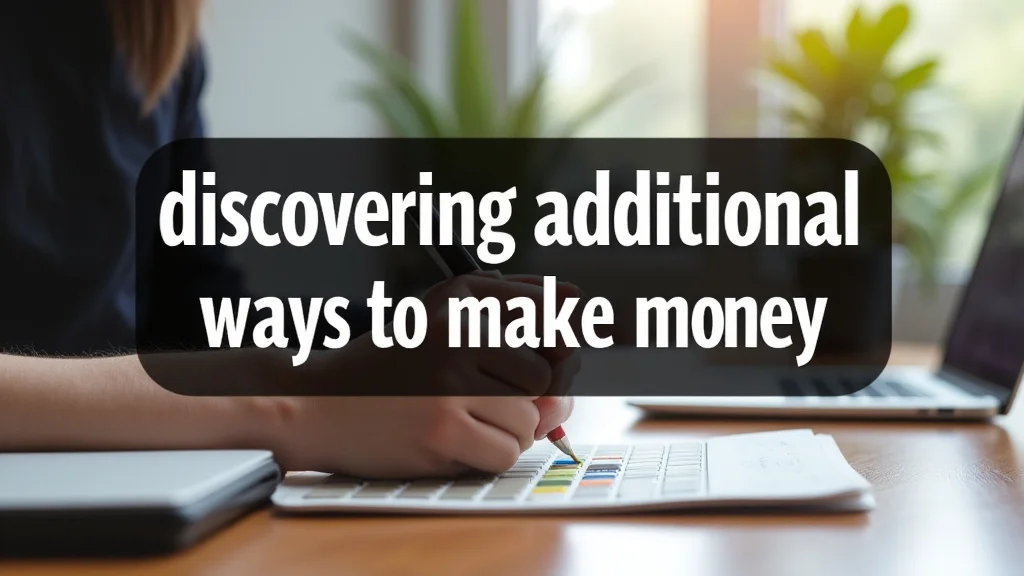 The image shows a person using a laptop, symbolizing discovering additional ways to make money online.
