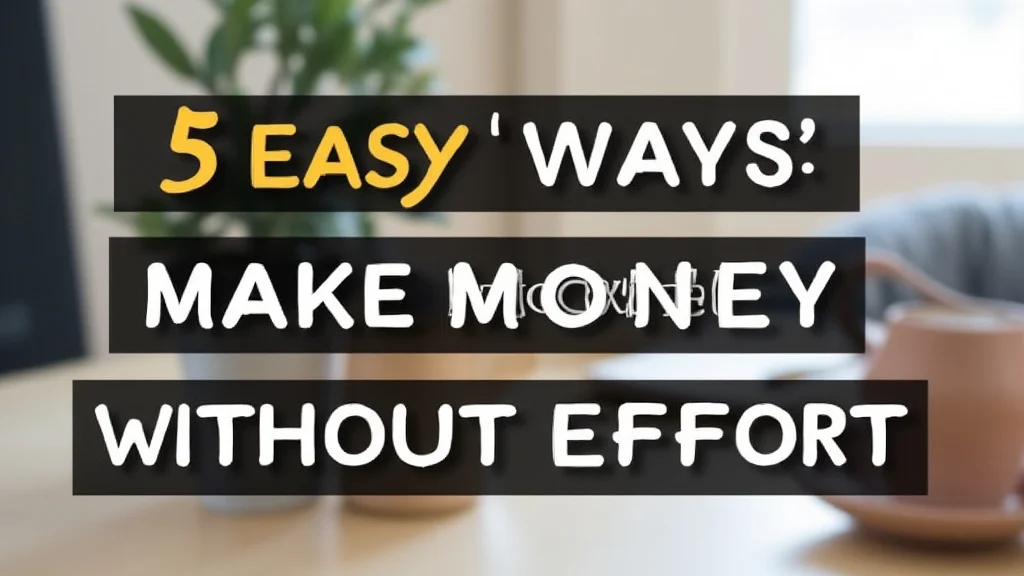 The image shows a person relaxing while earning money through online ventures effortlessly.