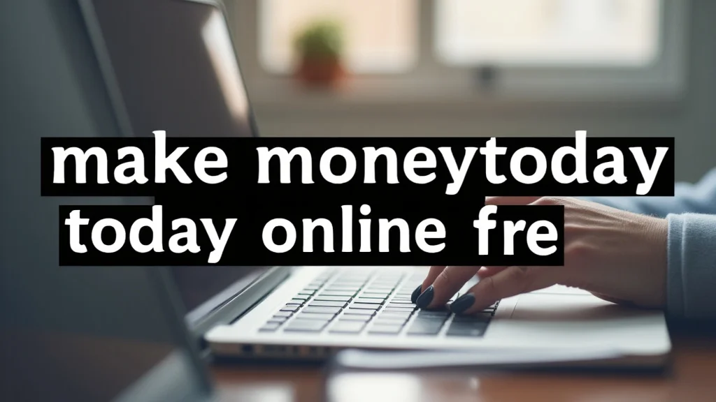The image shows a laptop with various online money-making icons, promoting a free guide.